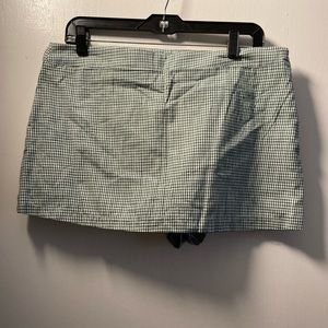Free People NWT size 12 green gingham skort